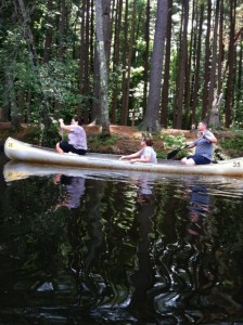 Canoeing on the Ipswich River, rented canoes from the Foote Brothers